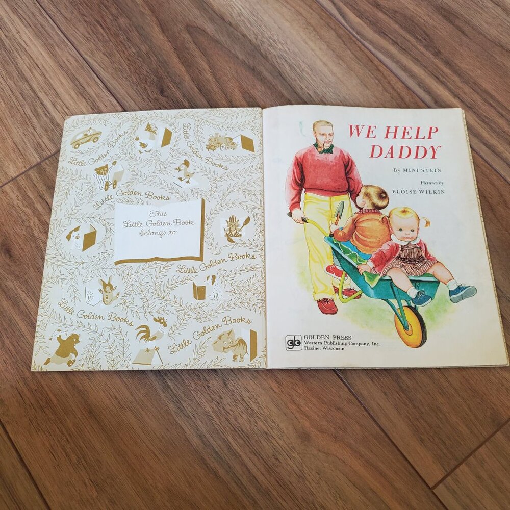 Vintage Little Golden Book We Help Daddy - Picture 2 of 5